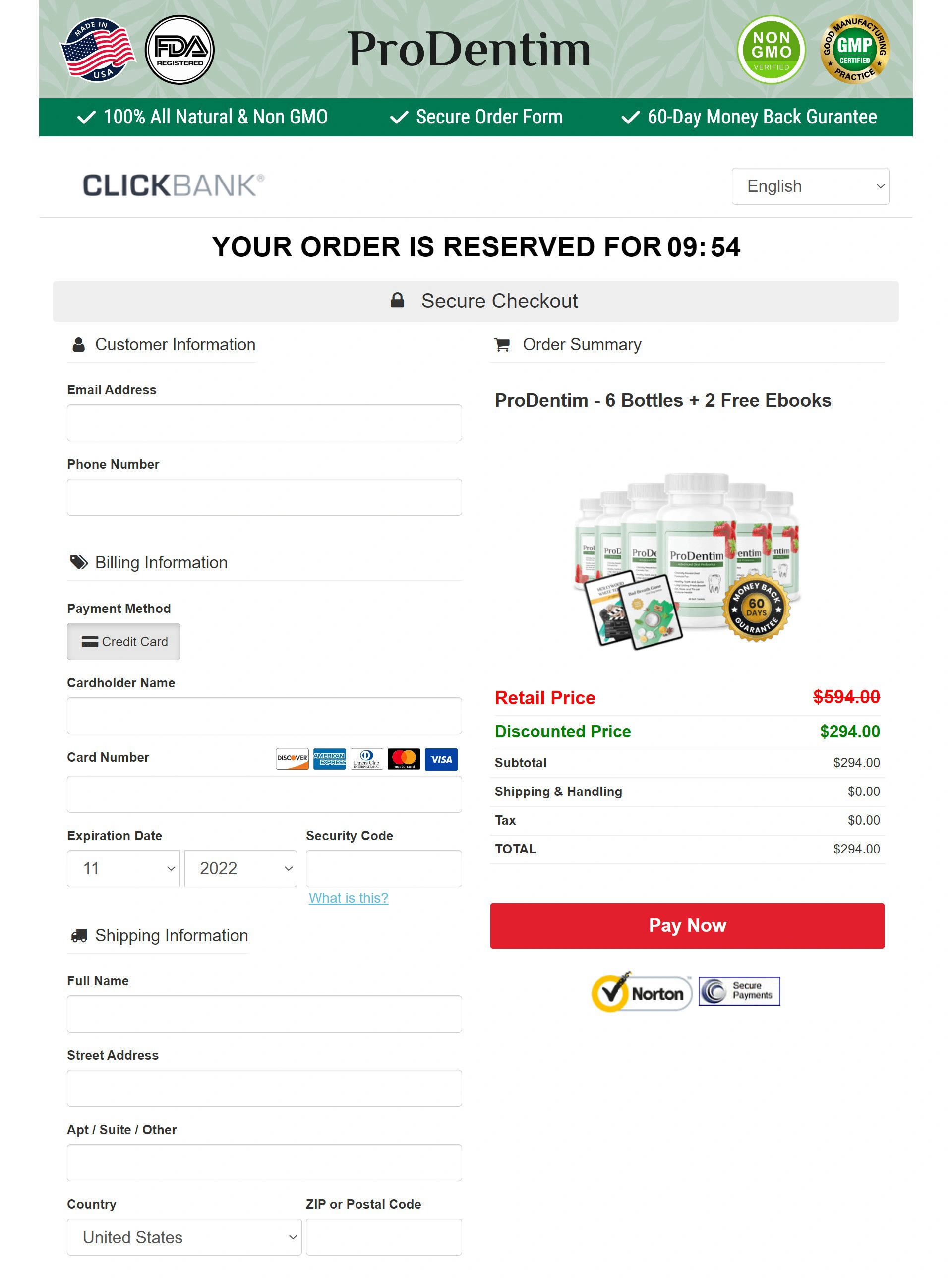 ProDentim Official Website Secure Order Page